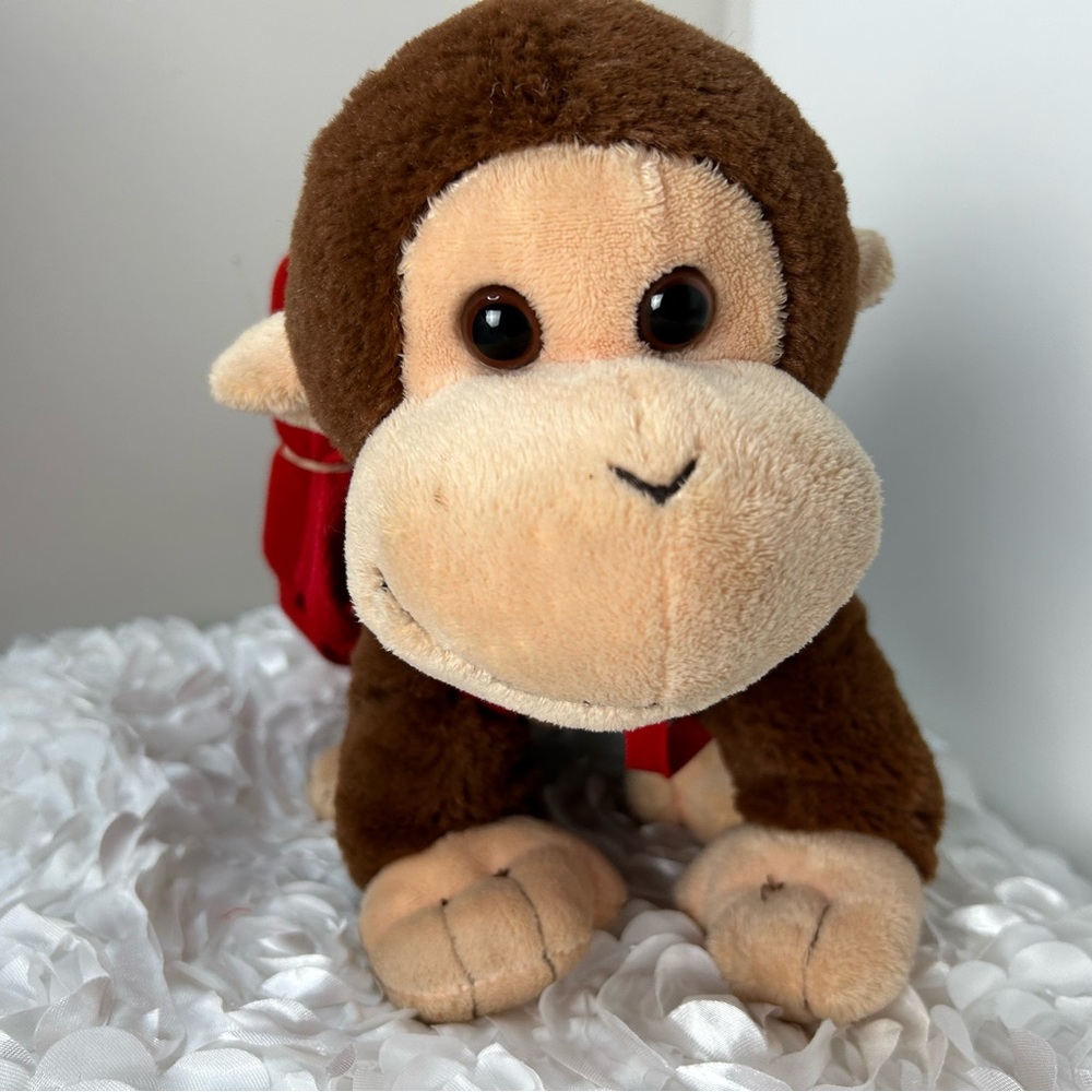 Wild Republic Brown‎ Plush Monkey w/Red Leash